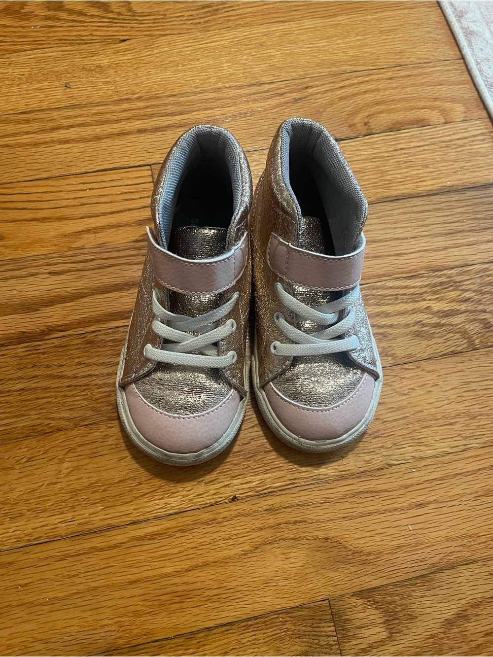 See Kai Run Metallic Glitter Pink High-Top Sneakers